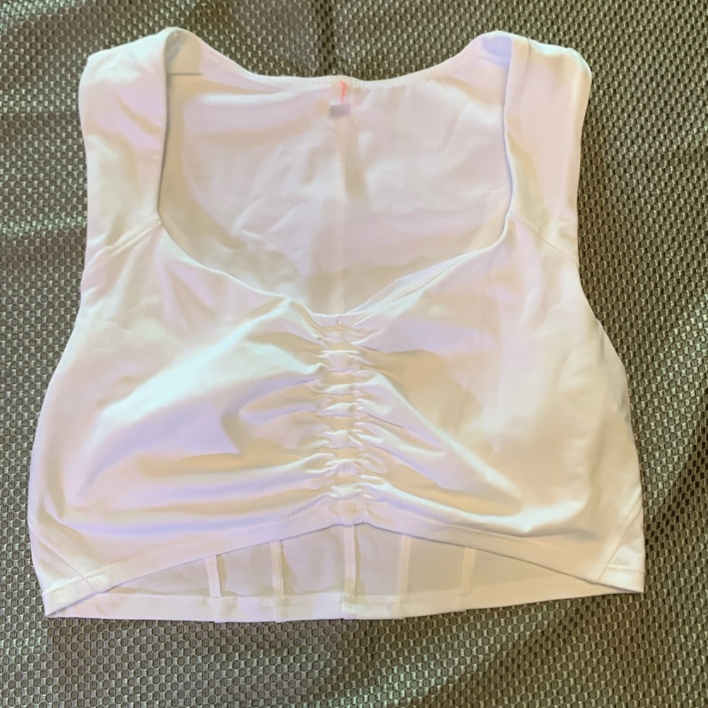 Free People White Crop Top